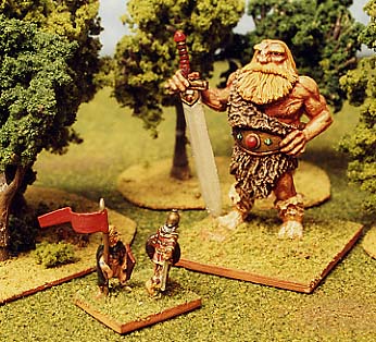 Celtic hero contronts Firbolg