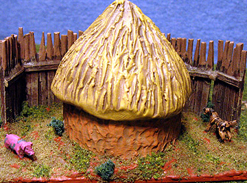Rear view of Germanic Palisaded Village Camp