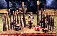 Rear view showing other plunder the raiders have collected