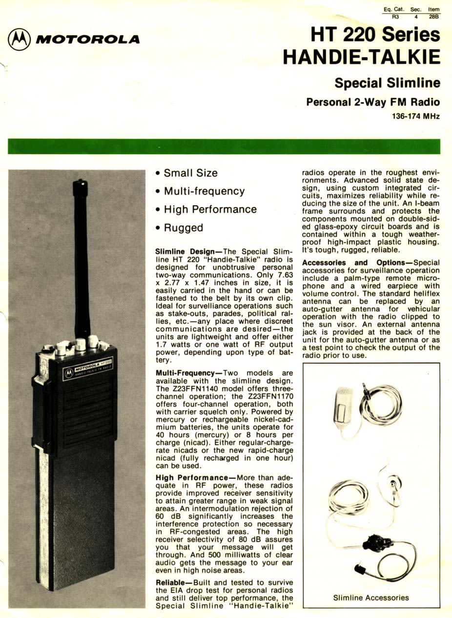HT-220 spec sheet