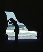 Exploring the caves near Sagres