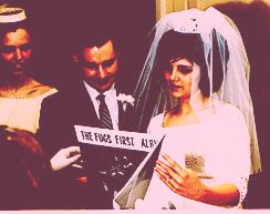 Zonyx Report Photo:   Mike & Susie Try It For the First Time.  CLICK for Fugs .mp3 Wedding Music