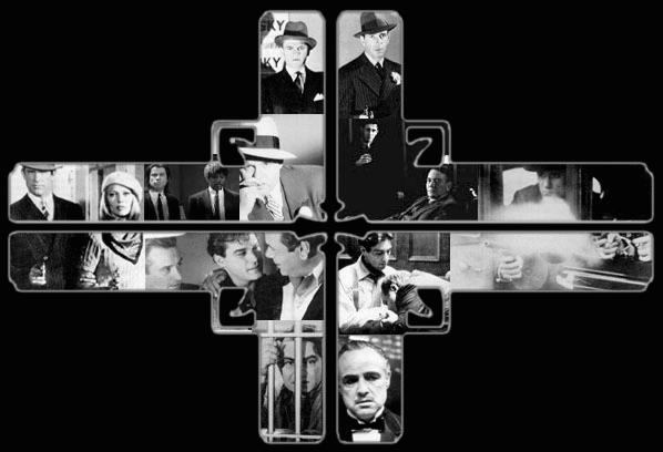 gangster film collage