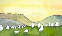 a line of stones