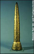 Cone Heads of the Bronze Age, this ceremonial cap could make a fashion statement, tell you when the next equinox would occur, calculate logarithyms and was also a good drinking cup, the ancient Druids were very versatile