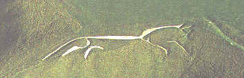 the nearby uffington giant white horse chalk figure