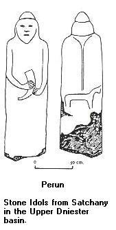  Perun-  Stone Idols from Satchany in the Upper Dniester basin. 