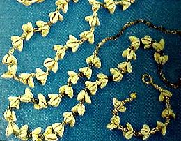 A necklace of carved shells
