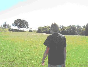 Matt ascending the hill