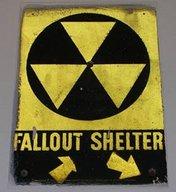 An old battered fallout shelter