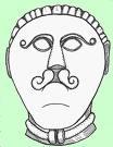 Carving of a Celtic Warrior Head
