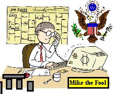 Mike at work at his desk