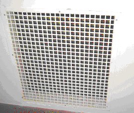 Ventilation Grill of the Library, that leads to a network of ventillation shafts and underground heating tunnels.