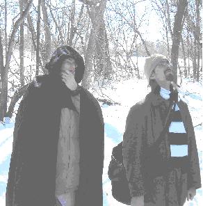 Off on adventures with all their gear (cloaks hide alot of stuff).