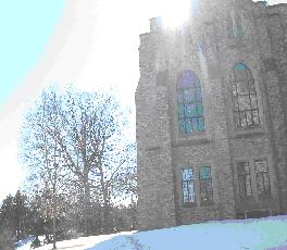 This is the side of the large chapel on the campus.  The olaf campus also provided many of the castle shots for the Gatorr movie. 