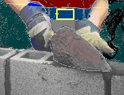  Sean's mortarfying experience.  Ah, mortar, it's like liquid stone.