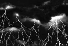   A terrific lightning storm, not too uncommon on the great plains 