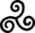 triskele, a celtic symbol of three-ness