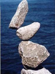balanced rocks in CA beach