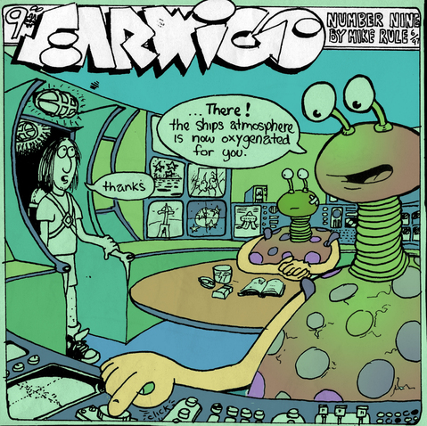 hippy enters the spaceship