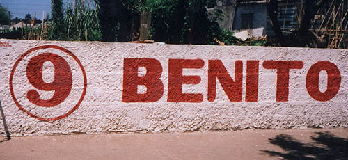 Elections are still relatively new here so there were lots of names painted on every wall