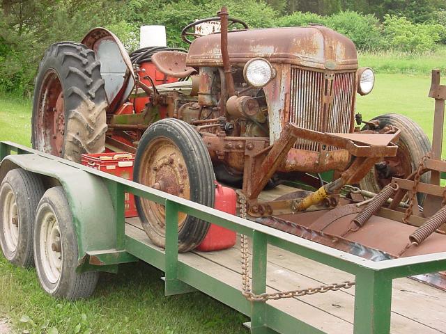1946 Ford 2N on trailer coming home