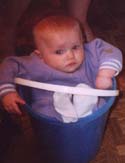 Baby in a bucket!