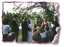 Mike and Krista's wedding kiss