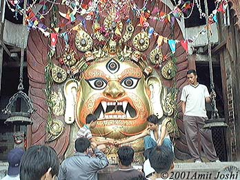 Swet Bhairab of Hanuman Dhoka Durbar Square.
