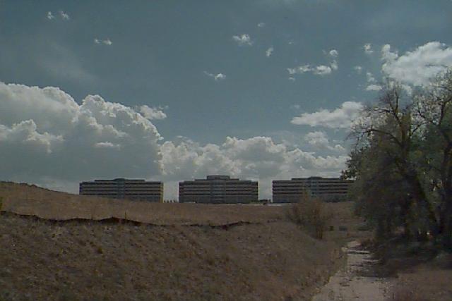 On the way I pass Lucent Technologies, towering facility.