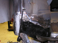 the work viewed from behind in the trunk