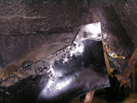 View from inside with trimmed section on right.