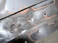 some spot welds still required drilling
