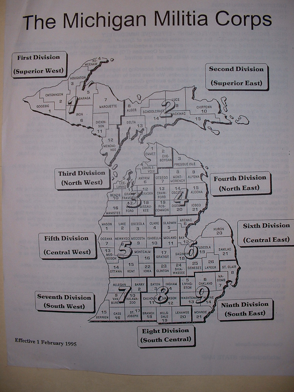 MILITIA Divisions & Brigades MI