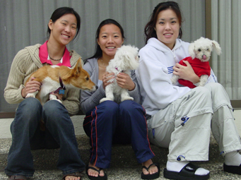 Dobi, Mina, and Tiffany, Oct 2001