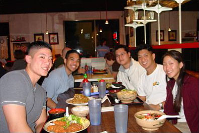Samps, Rolo, Tuan, Joey and me at Chopsticks, san diego, nov 2001