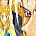 Dark Vash, red eyes, feather and everyone