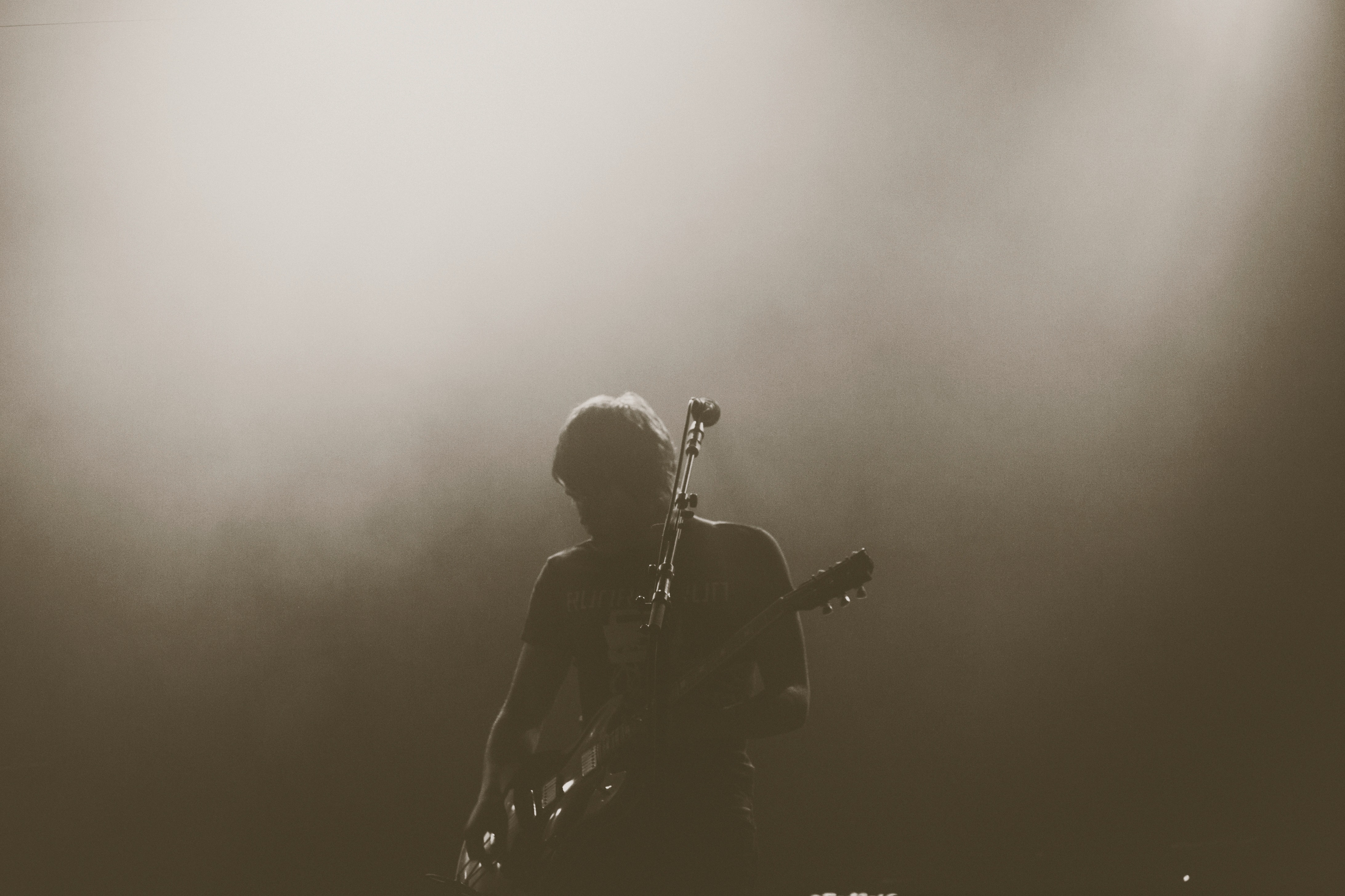 man playing a guitar