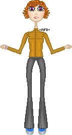 This is me! I think that by now you can tell that I like stripes lol. I am so proud because this whole doll including the base was made in MS paint.