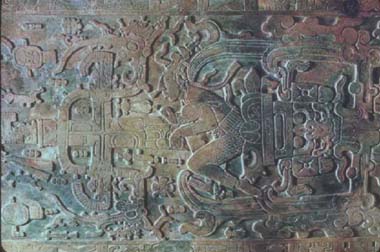 Did extraterrestrial spacemen give the Maya artists a schematic drawing of a spaceship? (www.mesoweb.com)
