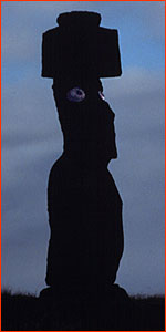 Did ancient astronauts supply the Easter Islanders with sophisticated tools to shape the Moai? (www.pbs.org)