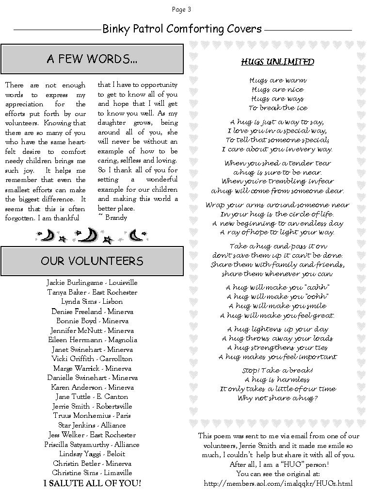 August 2000 Newsletter page 3