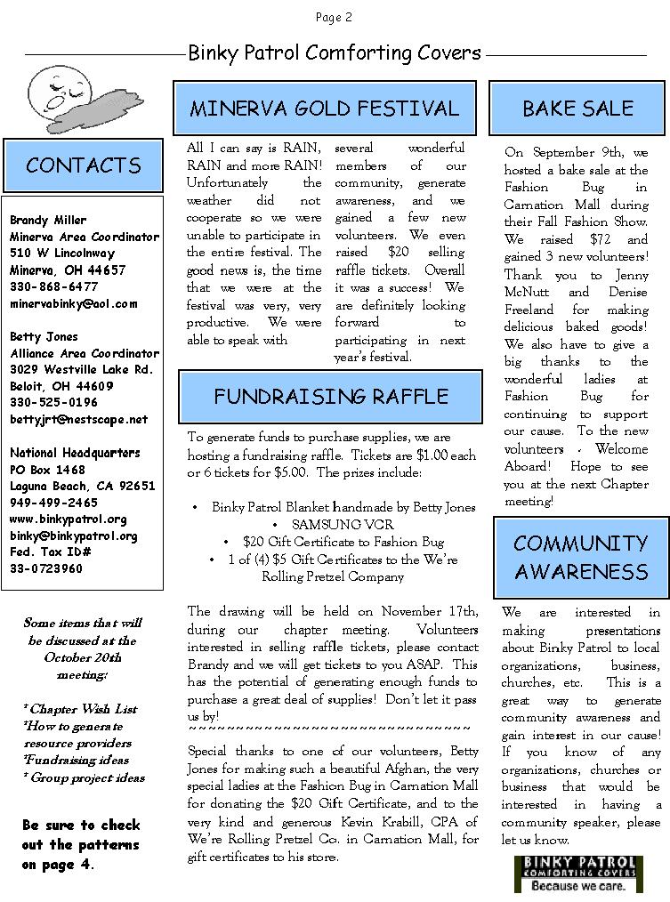 October 2000 newsletter page 2