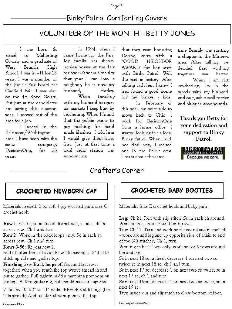 November 2000 newsletter page 3