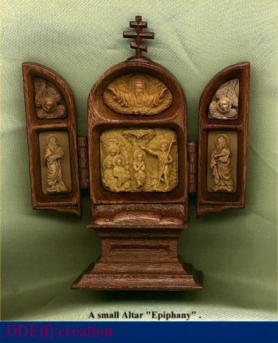 A miniature Altar `Epiphany (Baptism of Christ)`