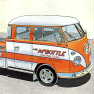 The McBottles solution to transport his cars - a 'special' Kombi.