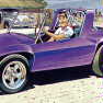 In spring 1970, MacBottle rides his buggy 'Manta II' in Mexico. 
Special attention to the then newly developed wheels 'Street N'Strip'.