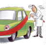 Illustration of the readers section 'Street Mail': The owner of a '63 Type 3 Notchback is asking for some hints 
on how to solve the motor problems that arise during the winter. The doctor is asking the Notch to: SAY VRUM VRUM...