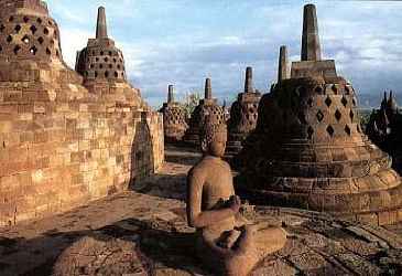 Buddha at Borobudur Monument