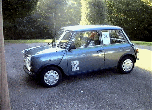 Pud is an 998cc Mini with non-standard eye-lashes, cos she's a girl!